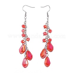Pendientes colgantes de cristal en forma de lágrima&nbsp;EJEW-JE03506