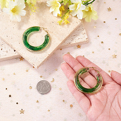 1 par de pendientes de aro de acero inoxidable 304&nbsp;EJEW-TA0001-89A