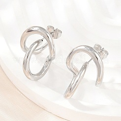 Boucles d'oreilles à clous irrégulières en acier inoxydable 304&nbsp;SA-CBABBA6-02P