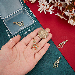 5pcs pendentifs en laiton micro pavé de zircone cubique&nbsp;ZIRC-BBC0002-88A