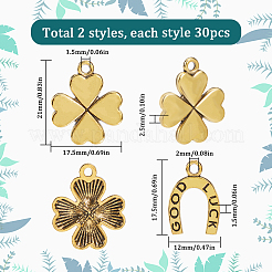 60pcs 2 Arten Legierungsanhänger&nbsp;FIND-SC0013-30