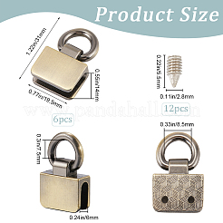 6 boucle de sac en alliage de zinc&nbsp;FIND-GF0006-89A