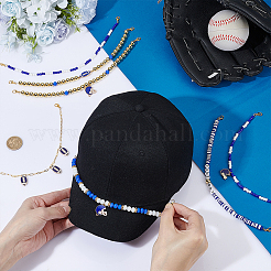 7 catenella per cappelli in argilla polimerica e acrilico fatta a mano&nbsp;HJEW-OC00359