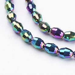 Chapelets de perles en verre électroplaqué&nbsp;GC885Y-1