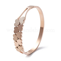 Bracelets à charnière en acier inoxydable 304 avec placage ionique (IP) pour femmes&nbsp;BJEW-A011-19RG