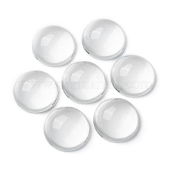 Demi transparente cabochons de verre ronde&nbsp;X-GGLA-R027-30mm