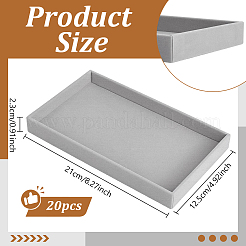 20 Stück Schmucktablett aus MDF mit Samtbezug für Ohrringe&nbsp;AJEW-WA0003-86