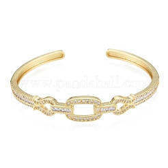 Jonc ouvert ovale et poisson zircon cubique&nbsp;BJEW-G651-06G