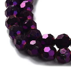 Chapelets de perles en verre électroplaqué&nbsp;EGLA-R042-6mm-02