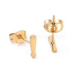 Orecchini a bottone con punto esclamativo in acciaio inossidabile 304 per donna e uomo&nbsp;EJEW-G318-05G