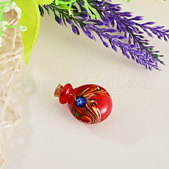 Pendentifs de bouteille de parfum vernissés manuels&nbsp;LAMP-TADJ0001-05C