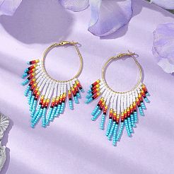 Orecchino a cerchio in ferro boho&nbsp;EJEW-MZ00199