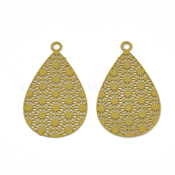 Colgantes de filigrana de acero inoxidable 430&nbsp;STAS-S108-25B-05