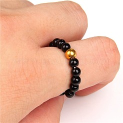 Anelli elastici con perline di pietre preziose naturali per le donne&nbsp;TR6312-12
