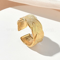 Anillos abiertos de acero inoxidable 304 para mujer&nbsp;RJEW-L341-03A-G