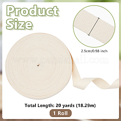 Rubans polycoton&nbsp;SRIB-WH0011-431A