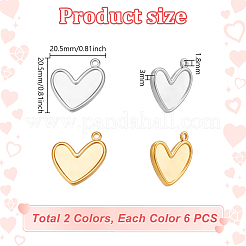12 pendentif en acier inoxydable 304&nbsp;STAS-PH0007-29
