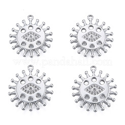 Pendentifs en acier inoxydable 304 anti-ternissement avec strass&nbsp;STAS-N098-201P
