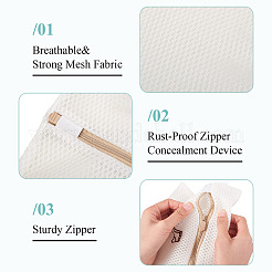 3 sac à linge zippé en maille polyester&nbsp;ABAG-TA0002-22