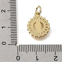 Messingpflaster klare Zirkonia Charms&nbsp;CU-CBA637A-07G-B