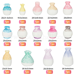 14 Stück 14 Stile Harzvase Miniatur-Blumentopf-Ornamente&nbsp;DJEW-FG0001-16