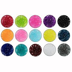 Perle di vetro trasparente 15 colori&nbsp;FGLA-JQ0001-01-6mm