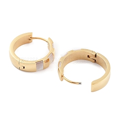 Boucles d'oreilles créoles en acier inoxydable 304 avec placage ionique (IP)&nbsp;EJEW-C096-28B-G