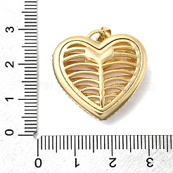 Messing micro pave klare zirkonia anhänger&nbsp;KK-H519-14A-GP