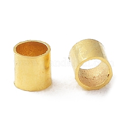 Tubo di ottone crimpare perline,  piombo & nichel libero, oro, 1.5mm, foro: 1mm.