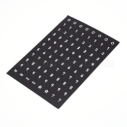 Пластиковые наклейки, раунд с номером, чёрные, 14x10 см