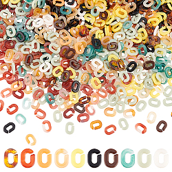 DICOSMETIC 1200Pcs 10 Colors Acrylic Linking Rings Small Oval Linking Chain Rings Open Linking Rings Quick Link Connectors for Jewelry Glasses Cable Chains Making DIY Craft, Inner Diameter: 5mm