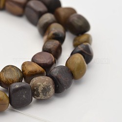 Естественные китайские нити шарик написание камень, упавший камень, 5~7x5~7 мм, отверстие : 1 мм, около 15.7 дюйма