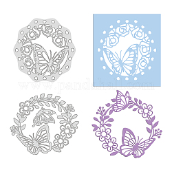 GLOBLELAND 2Pcs 2 Style Carbon Steel Cutting Dies Stencils, for DIY Scrapbooking/Photo Album, Decorative Embossing DIY Paper Card, Butterfly Pattern, 1pc/style