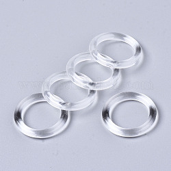 Transparent Resin Finger Rings, Clear, US Size 6 3/4(17.1mm)