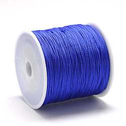 Нейлоновая нить, китайский вязать шнур, синие, 0.8 мм, около 109.36 ярда (100 м) / рулон
