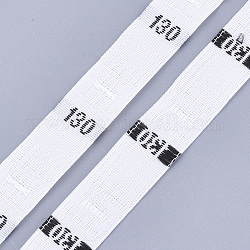 Clothing Size Labels(130), Garment Accessories, Size Tags, White, 12.5mm, about 10000pcs/bag