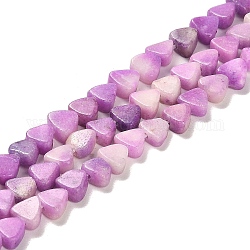 Brins de perles de dolomite naturelles, teinte, triangle, violette, 5.5~6x6~6.5x3mm, Trou: 1mm, Environ 72 pcs/chapelet, 16.14 pouce (41 cm)