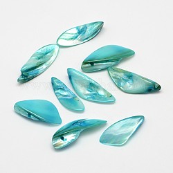 Pepite colorate perle d'acqua dolce naturali, turchese, 21~26x8x5mm, Foro: 1 mm