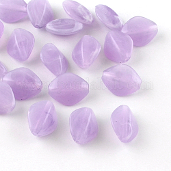 Perles acryliques losanges imitation pierre précieuse, lilas, 16.5x13x8mm, Trou: 2mm, environ 700 pcs/500 g