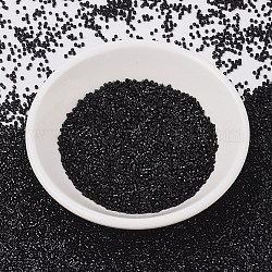 MIYUKI Delica Beads, Cylinder, Japanese Seed Beads, 11/0, (DB0010) Opaque Black, 1.3x1.6mm, Hole: 0.8mm, about 20000pcs/bag, 100g/bag