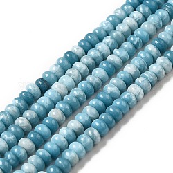 Fili di perline di gemstone naturale, imitazione larimar, tinto, rondelle, cielo blu, 4.5x3mm, Foro: 0.8 mm, circa 141~143pcs/filo, 15.08 pollice (38.3 cm)