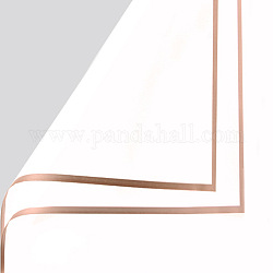 プノンペン ゼリー フィルム マット プラスチック ペーパー フラワー ラッピング ペーパー  半透明の防水花屋ブーケ紙  DIY工芸品  ホワイト  580x580mm