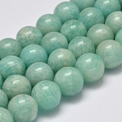 Grade ab amazonite naturelle brins de perles rondes, 9mm, Trou: 1mm, Environ 42 pcs/chapelet, 15.5 pouce