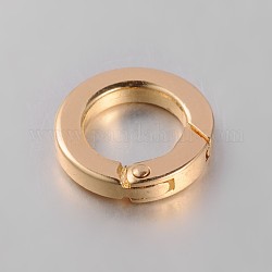 Alloy Spring Gate Rings, O Rings, Ring, Light Gold Color, 20x3.5mm, Hole: 12mm