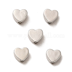 Ccb perline di plastica, cuore, platino, 4.5x5x2.5mm, Foro: 1.2 mm