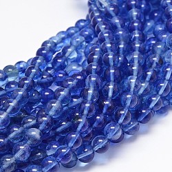 Blue Watermelon Stone Glass Beads Strands, Round, 8mm, Hole: 1mm, about 48pcs/strand, 15.3 inch
