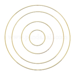 Cerchi in ferro, anello macramè, per artigianato e rete / rete tessuta con forniture di piume, anello, 50mm
