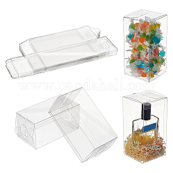 Nbeads 24 Stück transparente PVC-Box, 2.76×2.76×5.55 Zoll durchsichtige Geschenkverpackungsboxen aus Kunststoff für Hochzeitsfeiern für Süßigkeiten, Kekse, Kuchen, Schokolade, Geschenke und Formen