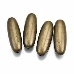 Ccb Kunststoff-Perlen, Oval, Antik Bronze, 35x12.5 mm, Bohrung: 2 mm, ca. 125 Stk. / 500 g