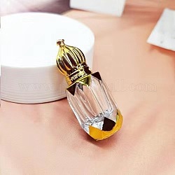Leere Rollerball-Glasflasche im arabischen Stil mit Aluminiumdeckel, golden, 66x22 mm, Kapazität: 6 ml (0.20 fl. oz)